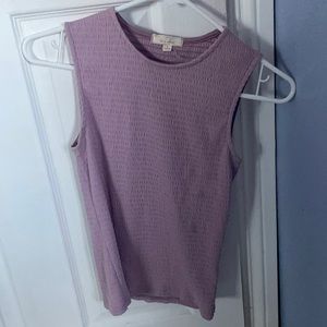 Light purple ruffle tank top cute to wear during the summer